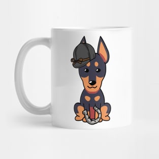 Funny Guard dog is ready to ride a horse Mug